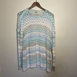 Show Me Your MuMu Granny Sweater Rainbow  Knit Medium Oversized Striped